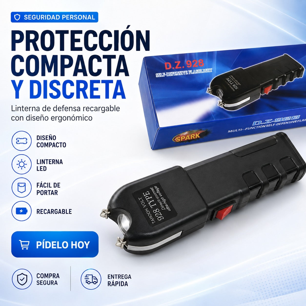 Tester con Linterna Recargable
